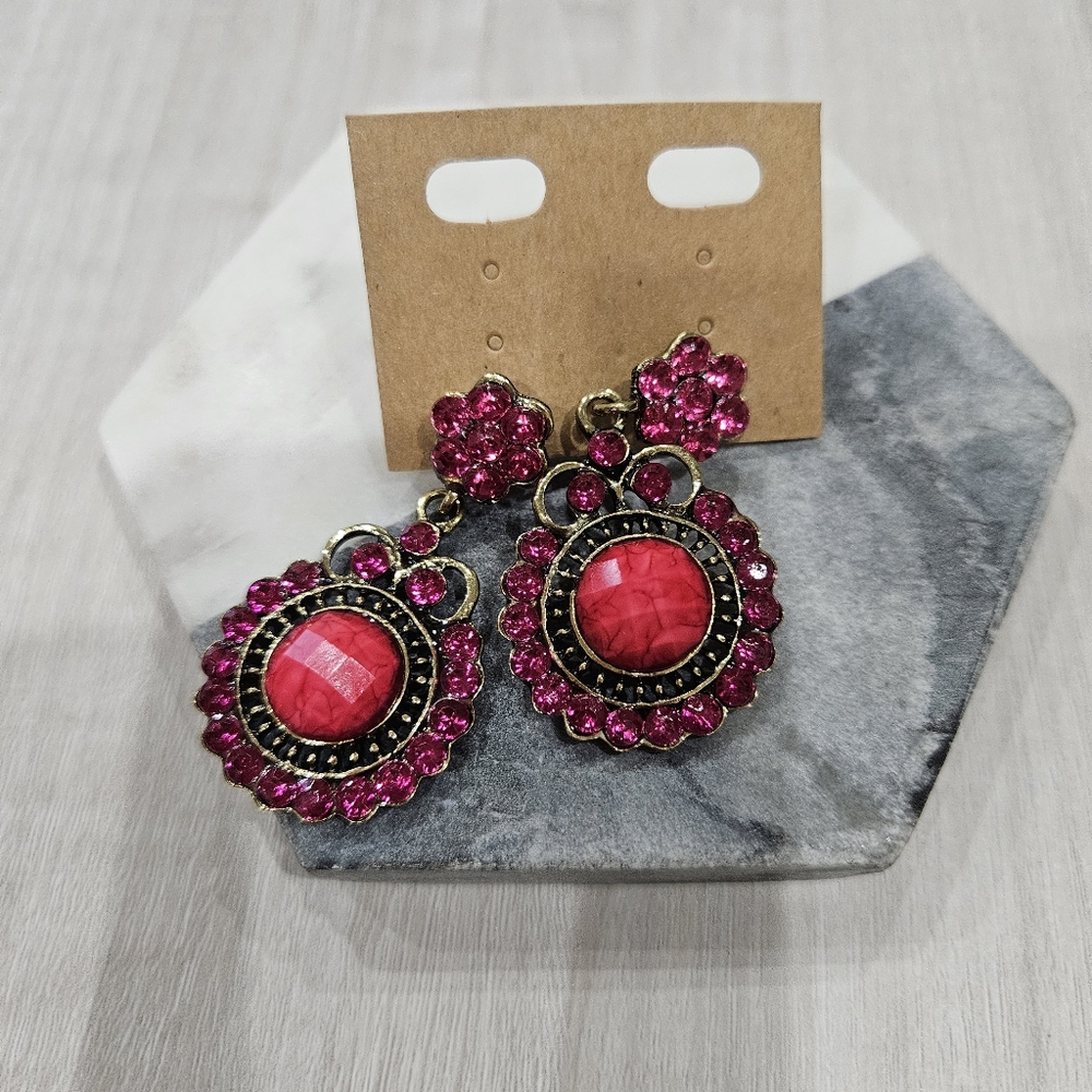 Pink earrings
